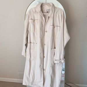 Anthropologie Creamy Denim Duster